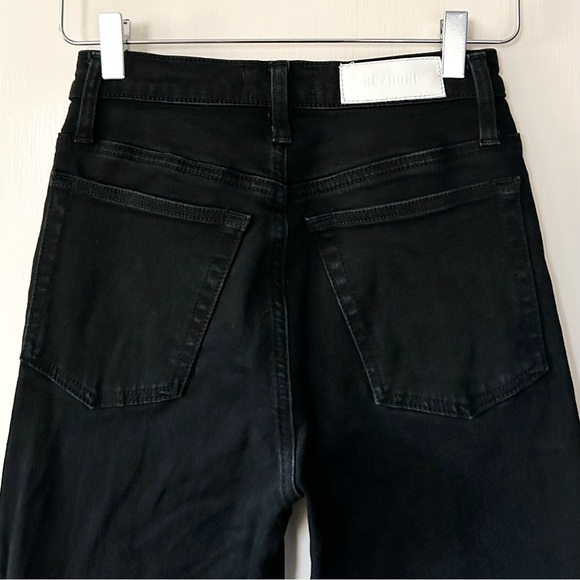 Re/Done 70s Crop Boot Jeans Noir Black‎ 26 - Picture 8 of 10